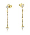 Stunning CZ Stone With Chain Drop Earring Stud STS-5548